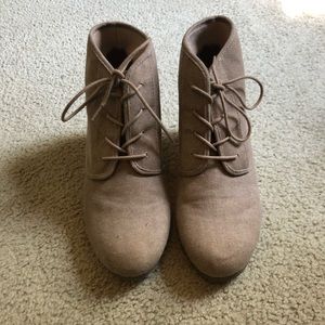 American Eagle wedge booties